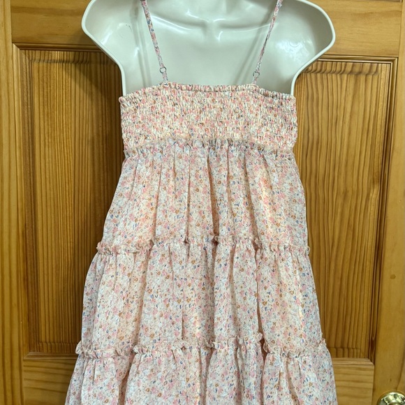 Aeropostale floral milkmaid boho romantic Tiered Ruffle Mini Dress – Size Medium - Picture 4 of 8